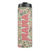 Green Boho Floral Mama Thermosbeker (Voorkant)