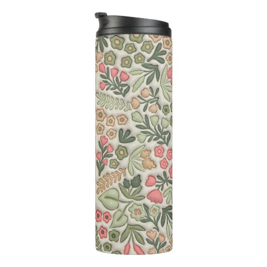 Green Boho Floral Mama Thermosbeker (Geroteerd rechts)