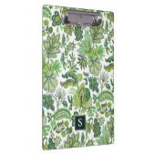 Green Boho  Floral Monogram Klembord (Rechts)