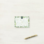 Green Boho  Floral Monogram Post-it® Notes (Op bureau)