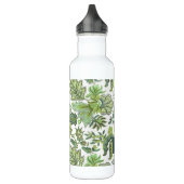 Green Boho Floral Monogram Waterfles (Links)