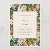 Green Boho Garden Floral Couples Bridal Shower  Kaart (Voorkant)