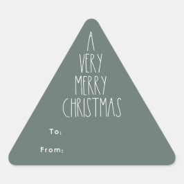 Green Boho kerstcadeau Sticker