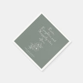 Green Boho Love Laughter and Gelukkig Ever After Servet (Hoek)