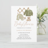 Green Boho Nursery Decor Baby shower Kaart (Staand voorkant)