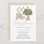 Green Boho Nursery Decor Baby shower Kaart (Voorkant / Achterkant)