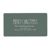 Green Boho-pakket voor kerstterugkeer Etiket (Voorkant)