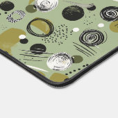 Green Boho Pattern Monogram Name  Bureaumat (Hoek)