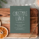 Green Boho Polka Dot Kerstlunch Kaart<br><div class="desc">Deze groene boho polka stip-kerstlunchuitnodiging is perfect voor je moderne bohemische boerderijvriendelijke vakantiegroet. Het klassieke, maar delicate lettertype biedt een , stijlvolle en eenvoudige look. De polka stippen komen in de aardtoon van rood, sage groen, wazige roze, terracotta, roest, en bruin. Het ontwerp is uitstekend voor uw natuurlijke leuke en...</div>