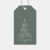 Green Boho Polka Dot Kerstmis Cadeaulabel (Voorkant)