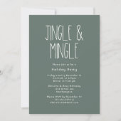 Green Boho Polka Dot Kerstmis Jingle en Mingle Kaart (Voorkant)