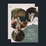 Green Boho Polka Dot Kerstmis Verticaal 3-foto Feestdagenkaart<br><div class="desc">Dit groene boho polka stip 3-foto's briefkaart met kerstmis is perfect voor je moderne bohemische boerderij-geïnspireerde vakantiegroet. Het klassieke rustige, maar delicate, handgetekende lettertype geeft het een oorvolle blik, terwijl het schattig en eenvoudig blijft. De polka stippen komen in de aardtoon van rood, sage groen, wazige roze, terracotta, roest, en...</div>