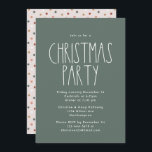 Green Boho Polka Dot Kerstparty Kaart<br><div class="desc">Deze uitnodiging voor een groene boho polka-stip met kerstmis is perfect voor uw moderne bohemische boerderijvriendelijke vakantiegroet. Het klassieke, maar delicate lettertype biedt een , stijlvolle en eenvoudige look. De polka stippen komen in de aardtoon van rood, sage groen, wazige roze, terracotta, roest, en bruin. Het ontwerp is uitstekend voor...</div>