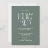 Green Boho Polka Dot Kerstparty Kaart (Voorkant)