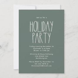 Green Boho Polka Dot Kerstparty Kaart