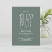Green Boho Polka Dot Kerstparty Kaart (Staand voorkant)