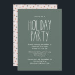 Green Boho Polka Dot Kerstparty Kaart<br><div class="desc">Deze uitnodiging voor een groene boho polka-stip met kerstmis is perfect voor uw moderne bohemische boerderijvriendelijke vakantiegroet. Het klassieke, maar delicate lettertype biedt een , stijlvolle en eenvoudige look. De polka stippen komen in de aardtoon van rood, sage groen, wazige roze, terracotta, roest, en bruin. Het ontwerp is uitstekend voor...</div>