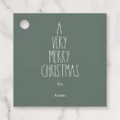 Green Boho Polka Dot Kerstplein van Bedankjes Labels (Voorkant)