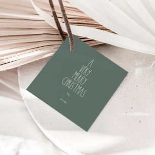 Green Boho Polka Dot Kerstplein van Bedankjes Labels