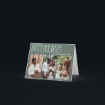 Green Boho Polka Dot Three-Photo Folded Feestdagen Kaart<br><div class="desc">Deze groene boho polka stip met drie foto's gevouwen vakantiekaart is perfect voor je moderne bohemen-boerderijgeïnspireerde vakantiegroet. Het klassieke rustige, maar delicate, handgetekende lettertype geeft het een oorvolle blik, terwijl het schattig en eenvoudig blijft. De polka stippen komen in de aardtoon van rood, sage groen, wazige roze, terracotta, roest, en...</div>