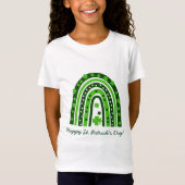 Green Boho Shamrock Rainbow St. Patrick's Day T-shirt (Voorkant)