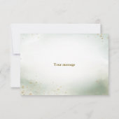 Green Boho Sleeping Teddy Bear Schattige feest Bedankkaart (Achterkant)