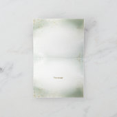 Green Boho Sleeping Teddy Bear Schattige feest Bedankkaart (Binnen)