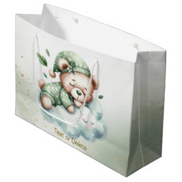 Green Boho Sleeping Teddy Bear Schattige feest Groot Cadeauzakje