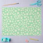 Green Boho Spring Daisies Pattern Tissuepapier (Craft)