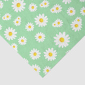 Green Boho Spring Daisies Pattern Tissuepapier (Detail)