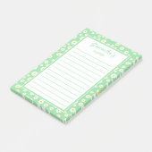 Green Boho Spring Daisies Post-it® Notes (Schuin)