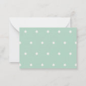 Green Boho Starry Wedding Save the Date Kaart Notitiekaartje (Achterkant)