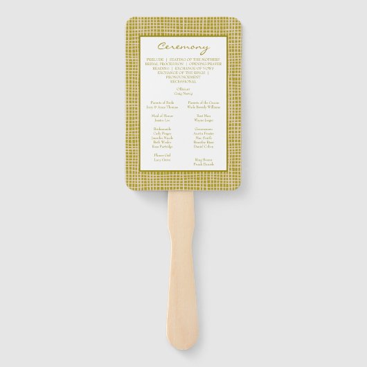 Green Boho Wedding Handwaaier (Achterkant)