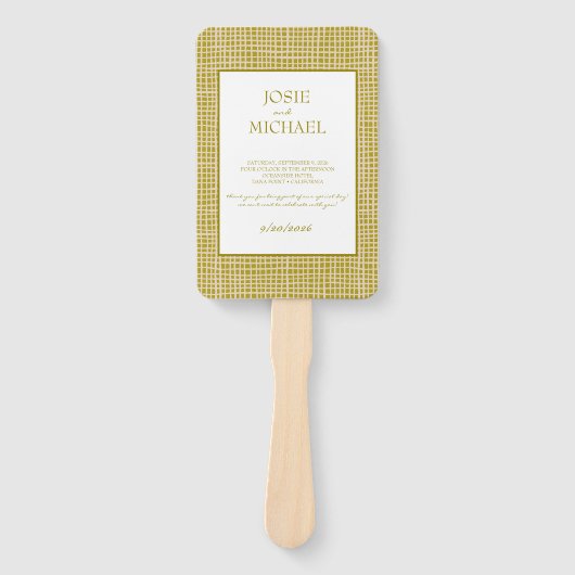 Green Boho Wedding Handwaaier (Voorkant)