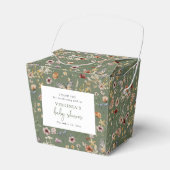 Green Boho Wildflower Baby shower Bedankdoosjes (Voorkant Zijde)