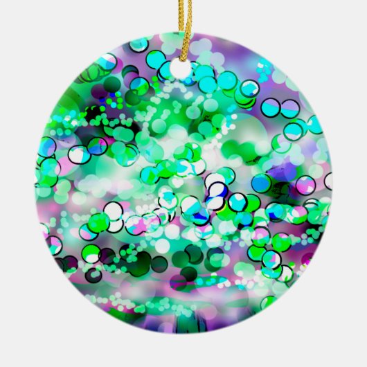 Green Bokeh 92015 Remix Ornament (Voorkant)