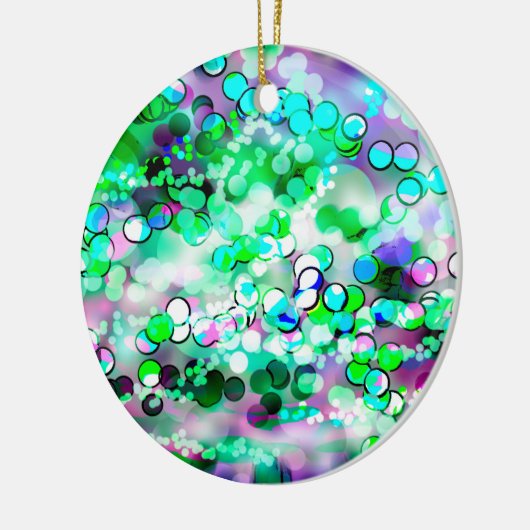Green Bokeh 92015 Remix Ornament (Links)