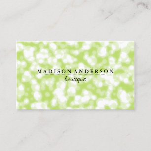 Green Bokeh Glitter Modern Mode Makeup Artist Visitekaartje