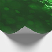 Green Bokeh-kerstlampjes Cadeaupapier (Hoek)