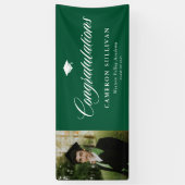 Green Bold Calligraphy Foto Afstuderen Spandoek (Verticaal)