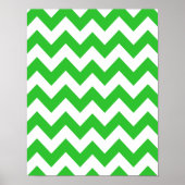 Green Bold Chevron Poster (Voorkant)