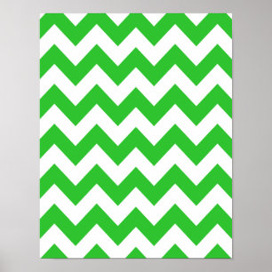 Green Bold Chevron Poster