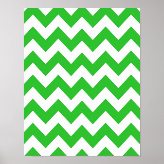 Green Bold Chevron Poster (Voorkant)