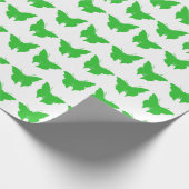Green Bold Mod Butterflies Cadeaupapier (Hoek)