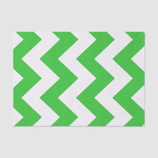 Green Bold Mod Chevron Tissuepapier (Voorkant)