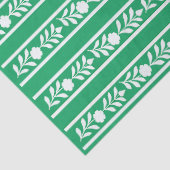 Green Bone Inlay Floral Border Decoupage Paper Tissuepapier (Detail)