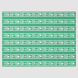Green Bone Inlay Floral Border Decoupage Paper Tissuepapier