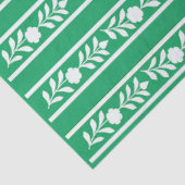 Green Bone Inlay Floral Border Decoupage Paper Tissuepapier (Detail)