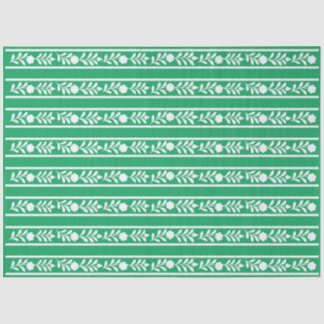 Green Bone Inlay Floral Border Decoupage Paper Tissuepapier