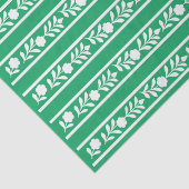 Green Bone Inlay Floral Border Decoupage Paper Tissuepapier (Detail)